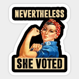 Nevertheless She Voted Feminist 2020 Men Women Sticker